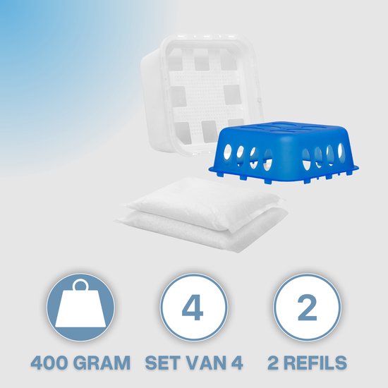 Navulbare vochtopnemers - 4 stuks - navulbaar