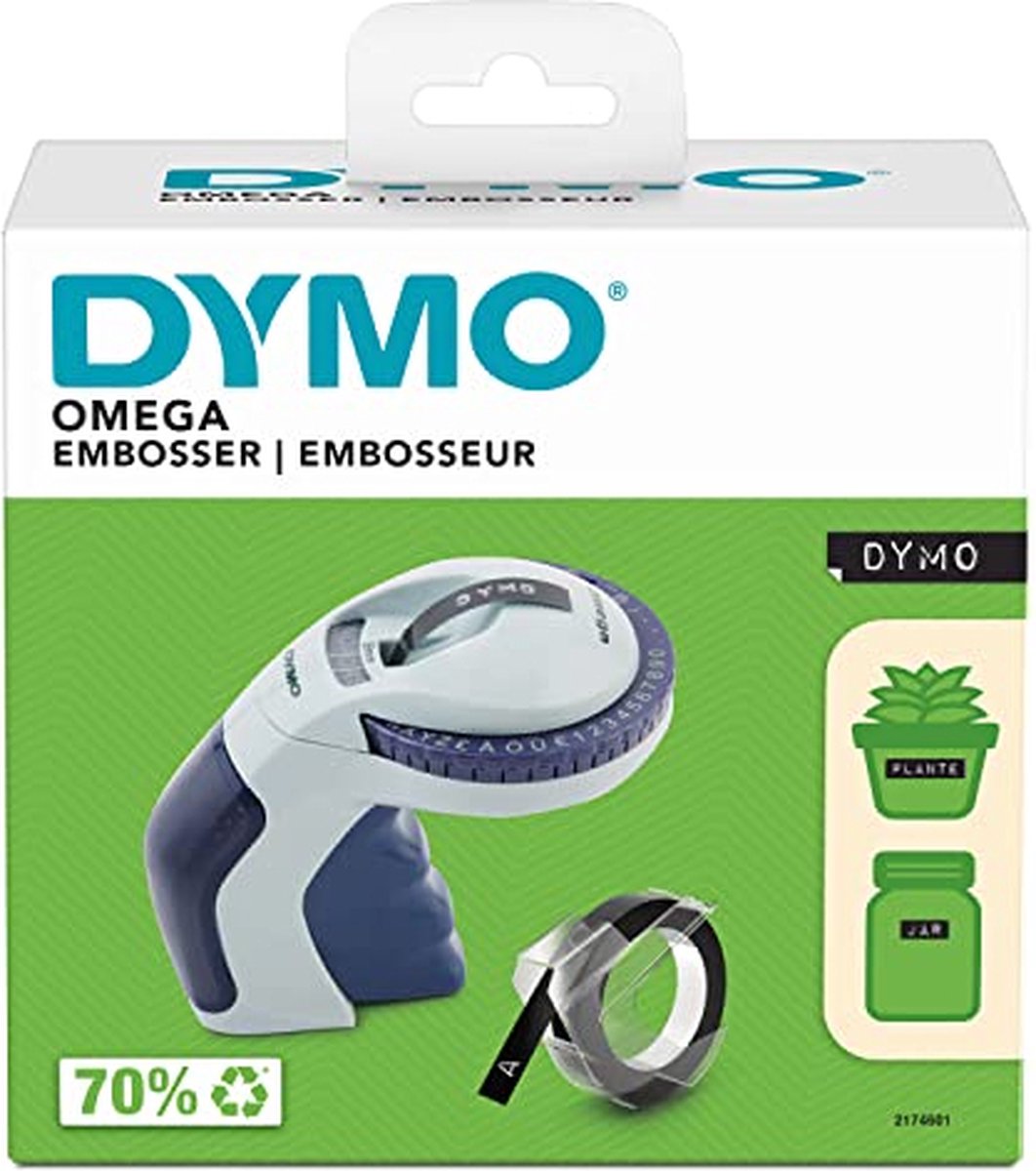 DYMO Omega labelmaker voor reliëfdruk | Kleine Lettertang met draaiklikwiel en ergonomisch ontwerp | Voor thuis, doe-het-zelven en knutselen (£/€, Ä, Ö & Ü) - DYMO