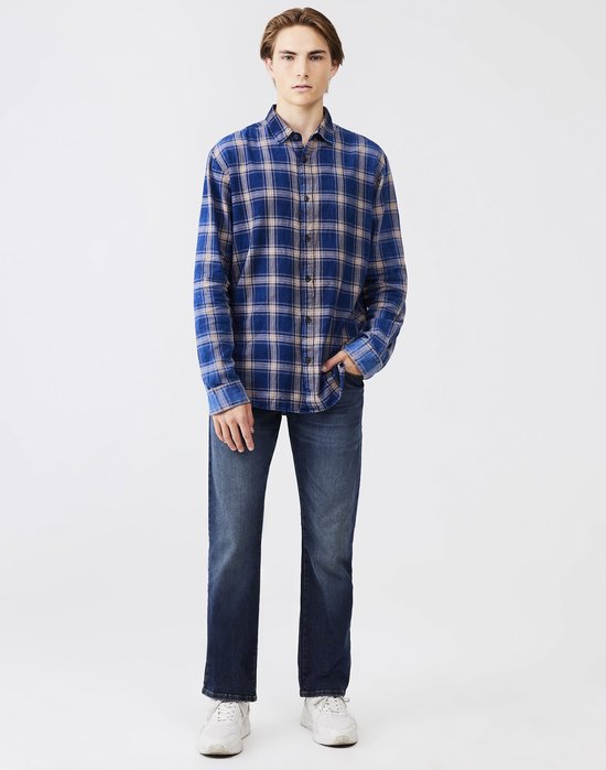 LTB Jeans Roden Heren Straight Jean - Donkerblauw - Lane Wash