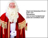 Baardstel tv Sint-Nicolaas baardstel kanekalon - Sint en piet 5 december thema feest luxe themafeest Sinterklaas
