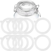 Weckringen - siliconen ringen, gasket zonder kleurstoff, 10 stuks - standaardafmeting voor o.a. Fido weckpot