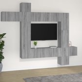 vidaXL Televisiemeubelset Sonoma Eiken - Modulair en Ruimtebesparend - Inclusief 2 kleine - 4 horizontale en 2 verticale meubels - Afmetingen varieren - Kast