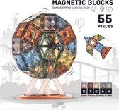 Magnetisch speelgoed - Magnetic tiles - Roosly - 55stuk - Montessori speelgoed - Magnetische Bouwstenen