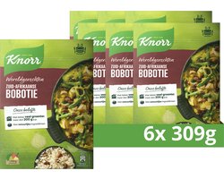 Knorr Wereldgerechten Maaltijdpakket - Zuid-Afrikaanse Bobotie - snel, makkelijk en met lekker veel groente - 6 x 309 g