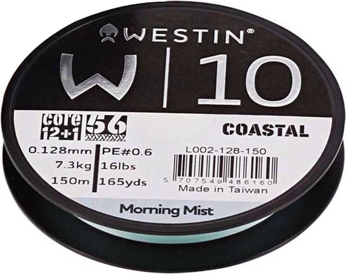 Westin W10 13 150 M Gevlochten Vislijn Transparant 0.100 mm