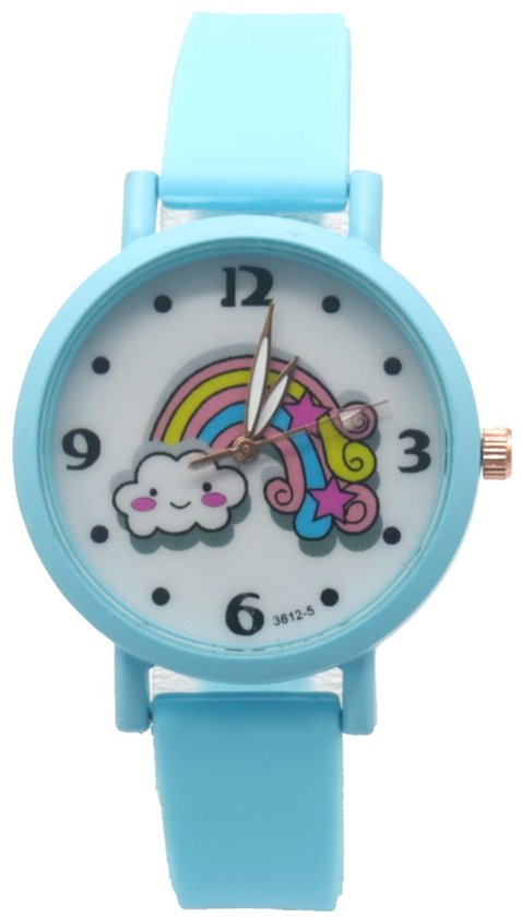 Horloge voor Kinderen - Regenboog - Kast 34 mm - Blauw