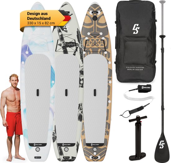 CAPITAL SPORTS Kipu Allrounder 330 opblaasbaar paddleboard - SUP-board set - supboard - cruiser - 5 handgrepen - Inclusief reparatieset
