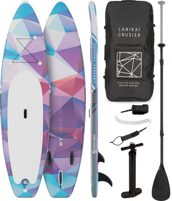 CAPITAL SPORTS Lanikai Cruiser 9.8 - Sup board set - Opblaasbare Paddle Board - 305 x 77 x 10 cm - 100% PVC