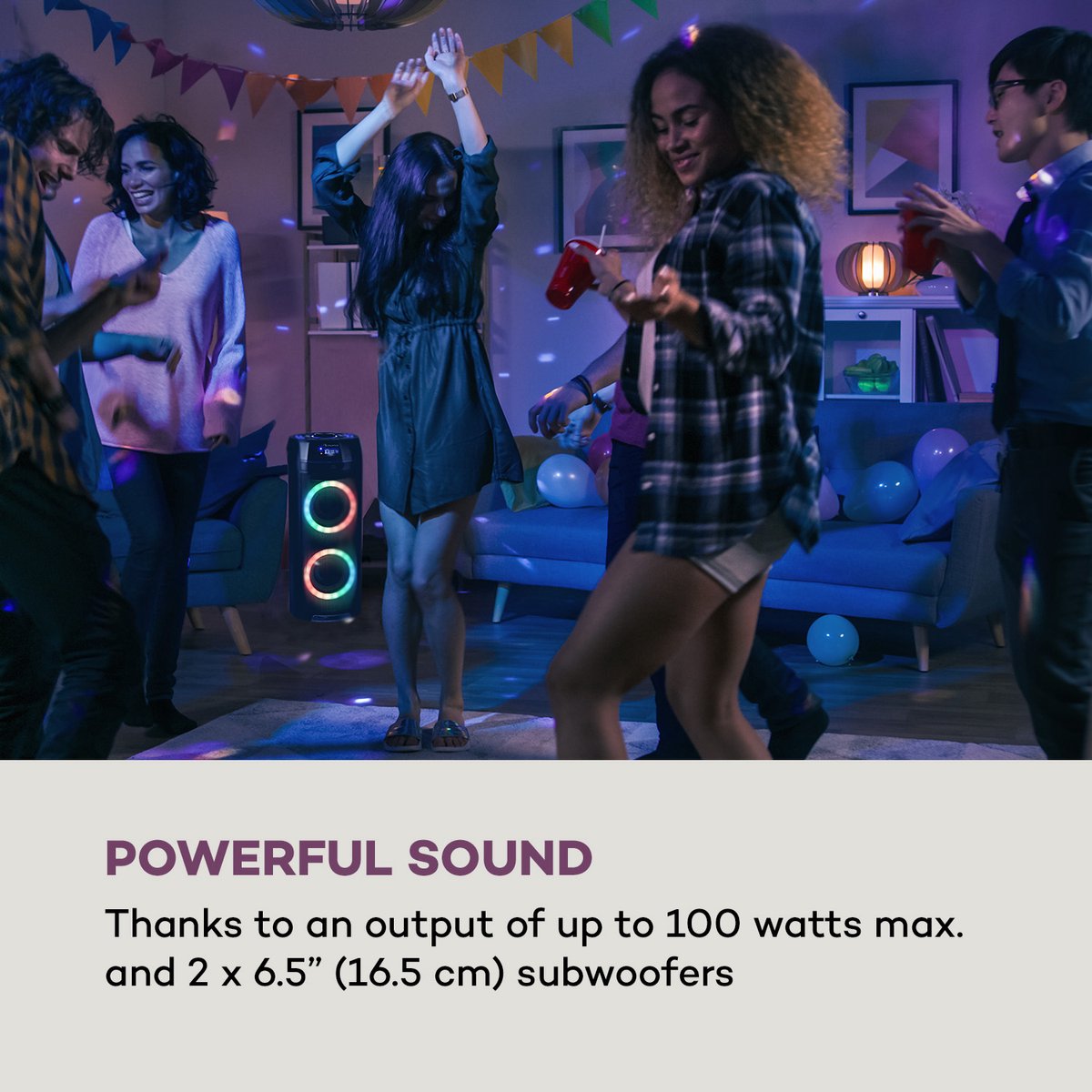 ULTRASONIC CD partyluidspreker 100 Watt 2 x 6,5