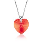 Montebello Ketting Fleur HZ117 - Swarovski® Hart - 925 Zilver Gerhod. - Ø14mm - 40cm