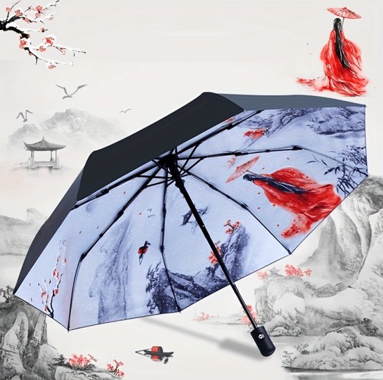 Livano Parapluie tempête de Luxe – Parapluie coupe-vent – ​​Résistant aux tempêtes – Pliable – Extensible automatiquement – ​​Parapluie – Cerf