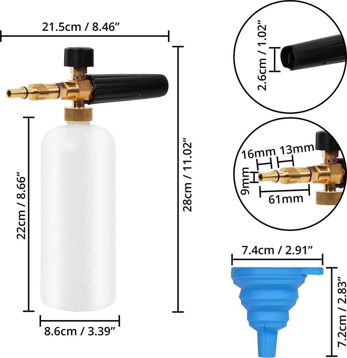 Keenso Schuimpistool voor automatische reiniging, 2-in-1