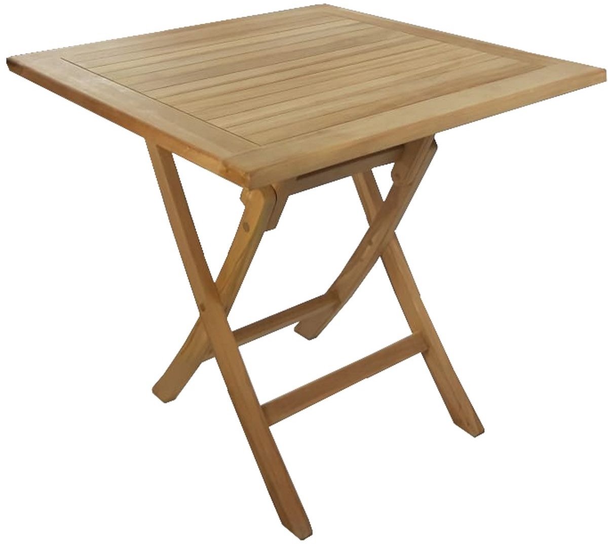 Decomeubel - Inklapbare TEAK tuintafel vierkant 80 x 80 cm