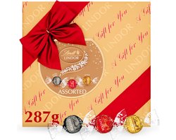 Lindt LINDOR Gemengde Chocolade Bonbons 287 gram - Chocolade Cadeau - Kerstcadeau