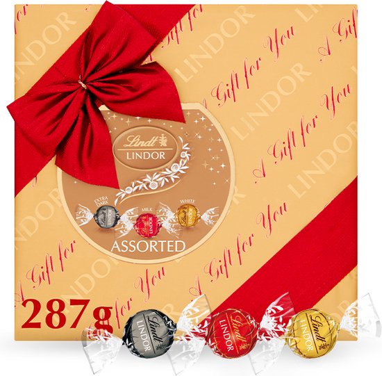 Lindt LINDOR Chocolade Cadeau gemengde chocolade bonbons 287 gram