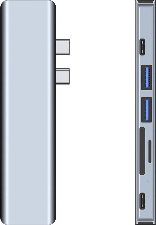 Thunderbolt 3 USB C voor MacBook Pro/Air / 7 in 1 oplossing SD card, HDMI, USB en nog meer! - Merkloos