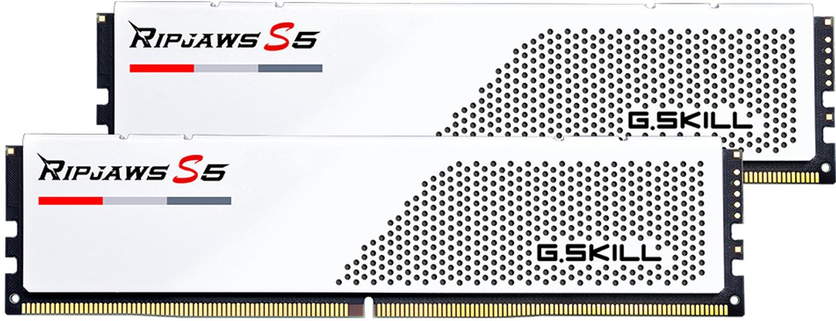 G.Skill Ripjaws S5 F5-6000J3040G32GX2-RS5W - Geheugen - DDR5 - 64 GB: 2 x 32 GB - 288-PIN - 6000 MHz