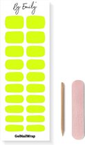 By Emily® Gel Nagel Wraps 'Neon Eden Lime' - Gellak Stickers - UV Lamp Gelnagels - Langhoudende Nagelstickers - Nail Art Folie - 20 Stickers - UV LED Lamp Vereist