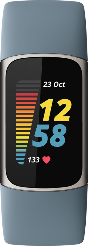 Fitbit Charge 5 - Activity Tracker - horloge met stappenteller - Staalblauw