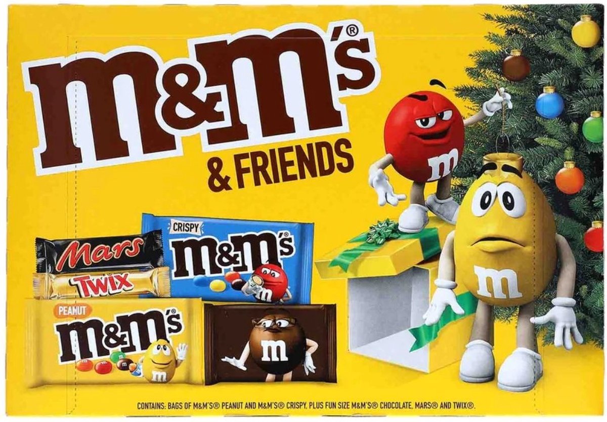 Cadeau de Noël en chocolat M&M's avec M&M's à l'intérieur