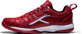Chaussure de badminton Hundred Raze pour garçons (rouge/blanc, taille : EU 38, UK 4, US 5) | Matériel: polyester, caoutchouc | Protection des coussins | Semelle de haute qualité
