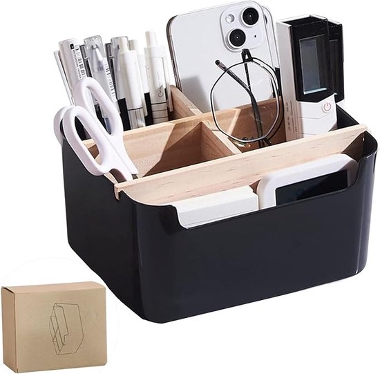 Vulpenetui zwarte organizer, Oxford stoffen pennenhouder display