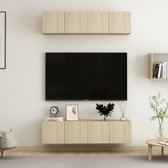 The Living Store Televisiekast Trendy - 60 x 30 x 30 cm - Sonoma Eiken - Spaanplaat