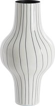 Light&living Vase déco Ø22x40 cm SINDO blanc brillant + noir