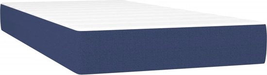 vidaXL Boxspring - Boxspringbed - Boxspring met matras stof blauw 80x200 cm - Bed - Slaapkamerinrichting - Tweepersoonsbed