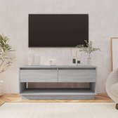 The Living Store TV-meubel - grijs sonoma eiken - 102 x 41 x 44 cm - 2 lades