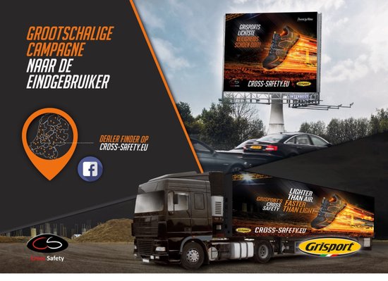 Grisport Cross Safety Horizon BOA Werkschoen S3 Mannen Zwart