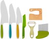 foto van Kindermessenset Groen - 7-delig - Kiddicutter - Kinder - Messen - Kindermessen - Mes kind - Kindermes - Kiddikutter