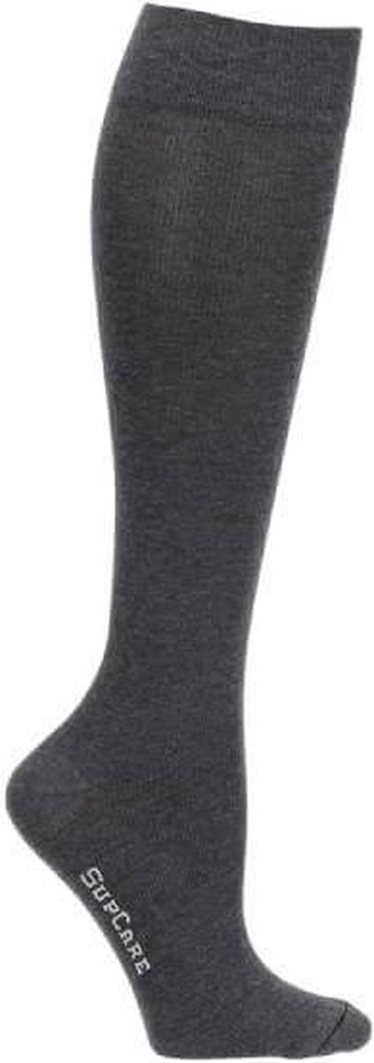 Supcare compressiekousen maat XL (46-48) – wool grey – trendy compressie sokken – steunkousen – ademend – gezwollen, vermoeide en pijnlijke benen & voeten – spataderen - dagelijks gebruik – vliegreizen – zwangerschap – dames en heren