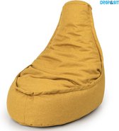 Drop & Sit Zitzak - Zitzak Stoel Volwassenen - 95 x 75 cm - Beanbag Geel - Waterafstotend - Voor Binnen en Buiten - 100% Gerecycled Plastic