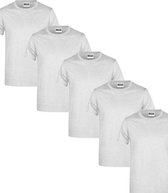 James & Nicholson 5 Pack Ash T-Shirts Heren, 100% Katoen Ronde Hals, Ondershirts Maat L