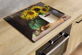 Inductiebeschermer - Sunflowers - 76x52 cm - Inductiebeschermer - Inductie Afdekplaat Kookplaat - Inductie Mat - Anti-Slip - Keuken Decoratie - Keuken Accessoires