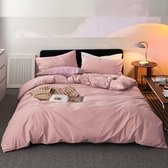Damier Beddengoed 220 x 240 cm, roze-grijs, omkeerbaar