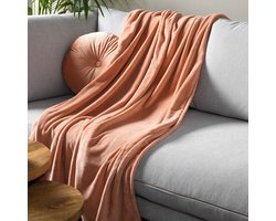 Dutch Decor Plaid Harvey 150 x 200 cm rose
