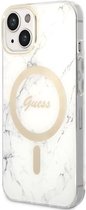 Zestaw Guess Gubpp14mhmeacsh CaseiPhone 11/XR Plus 6,7" Biały/white Hard Case Marble Magsafe
