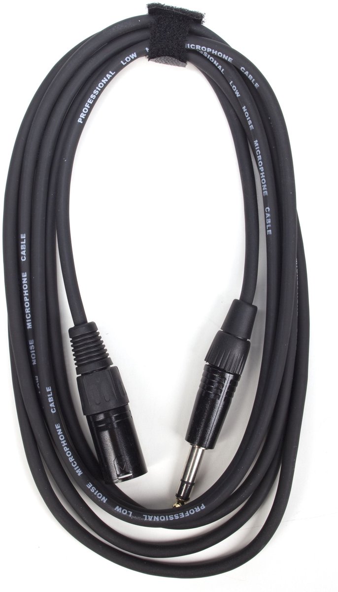 DAP Audio Microfoon Kabel - Male XLR naar Jack Stereo - 3m (Zwart)