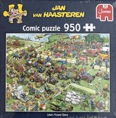 Jan van Haasteren comic puzzle 950 stukjes jumbo puzzel Lawn Mower Race Grasmaaierrace