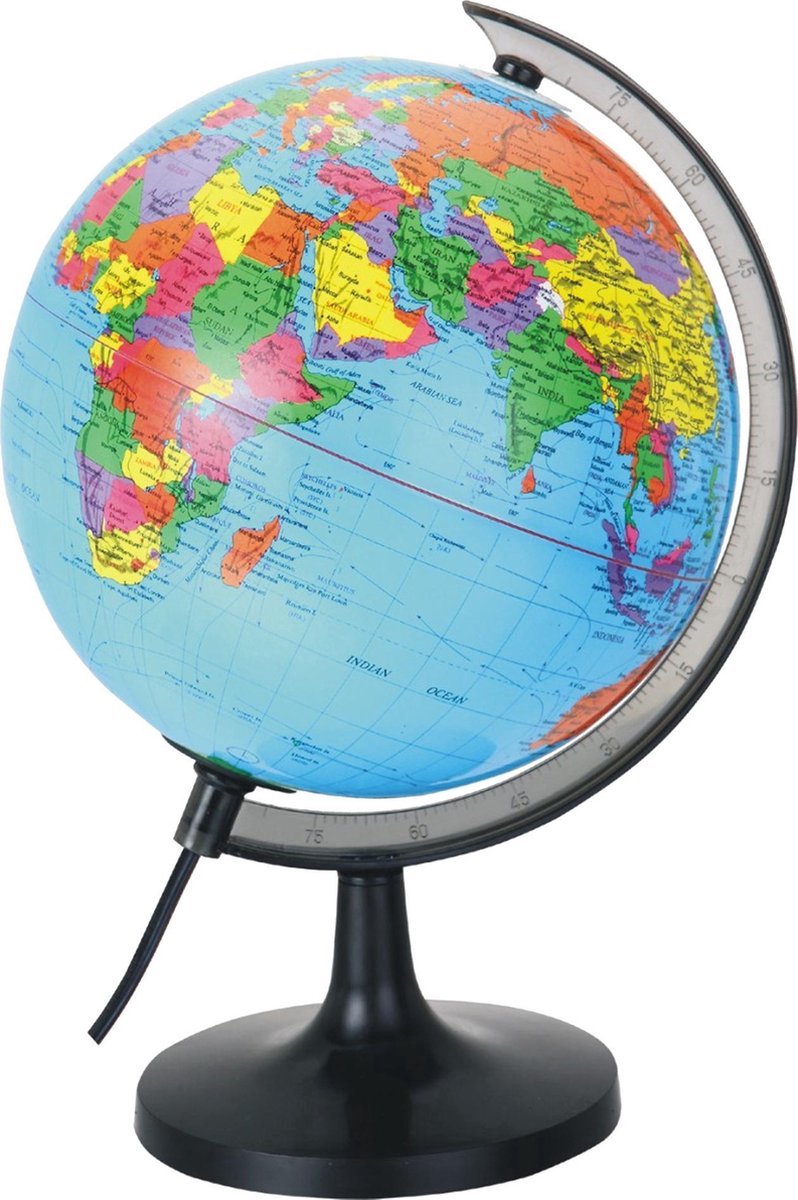 LIVARNO Verlichte wereldbol - Lamp met schakelaar - Ø30 cm