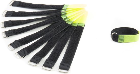 MUSIC STORE câble Velcro jaune 16cm, 10er Set - Reliure de câble
