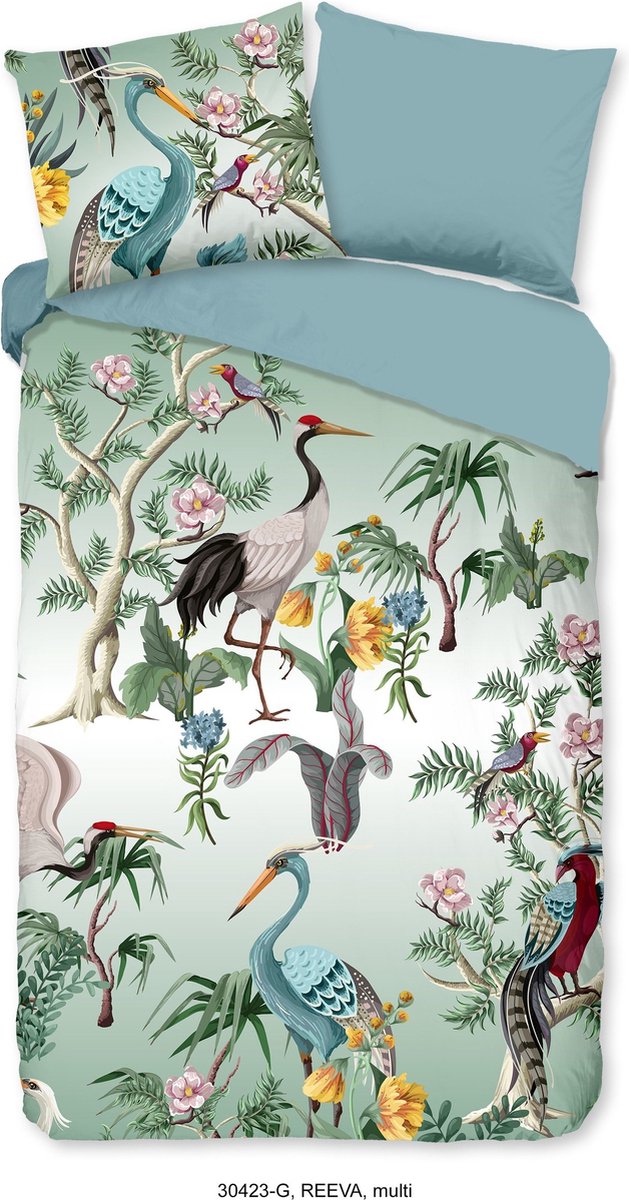 Good Morning Dekbedovertrek "grafische print" - Grijs - (140x200/220 cm) - Katoen
