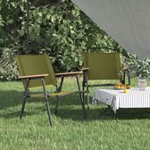 Chaise de camping The Living Store - Vert - 54 x 55 x 78 cm - Tissu Oxford - Acier enduit de poudre