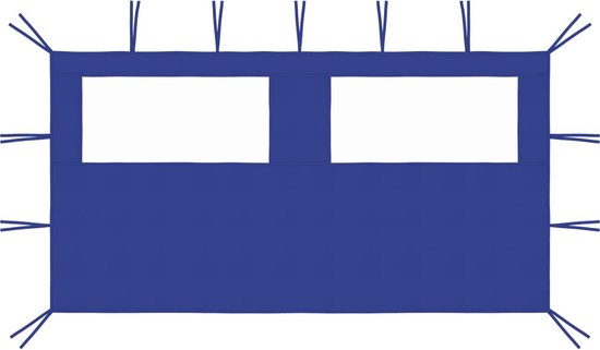 The Living Store Prieelzijwand - Partytent - 400 x 200 cm - Blauw - 100% polyester