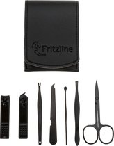 Fritzline® 7-delige manicureset - zwart - manicure set - nagelknipper - nagelvijl