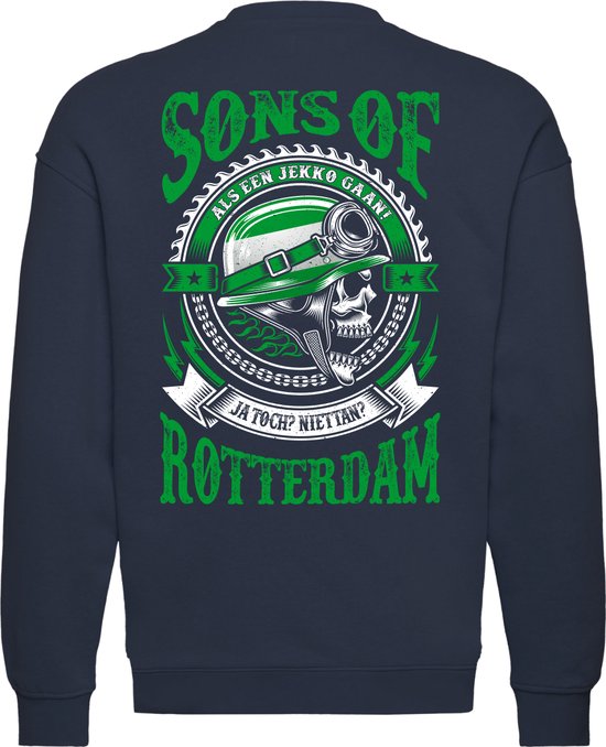 Sweater Sons Of Rotterdam | Kerstcadeau | Cadeau voor man | Vaderdag | Navy | maat XXL