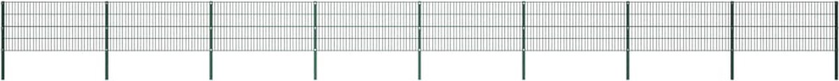The Living Store Hekpanelen Dubbelstaafmatten - 13.6 x 0.8 m - mosgroen
