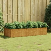 The Living Store Verhoogde plantenbak cortenstaal - 200x80x40 cm - roestig